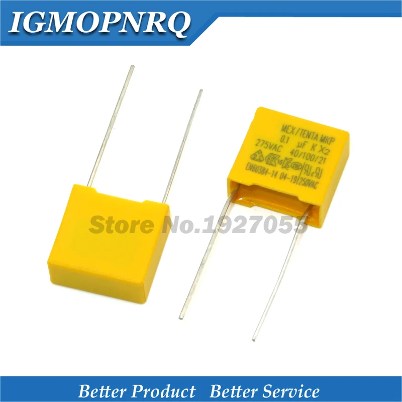 

10pcs 275VAC 1uF capacitor X2 High quality 275VAC Pitch 15mm X2 Polypropylene film capacitor 1uF new