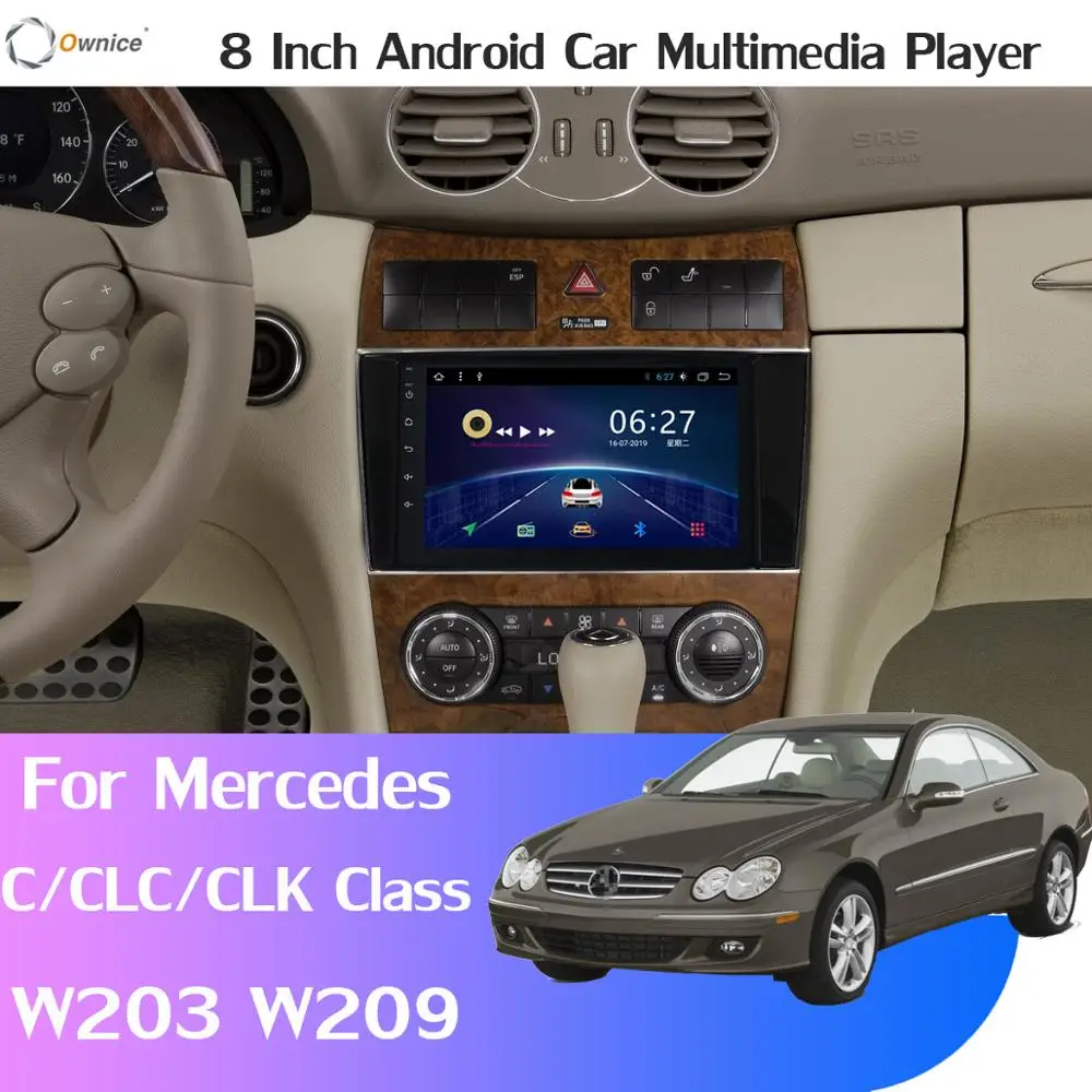 360 ° панорамная камера Автомобильный мультимедийный плеер Android 9,0 8Core 4+ 64G CarPlay DSP SPDIF gps радио для Mercedes Benz W209 W203 W219