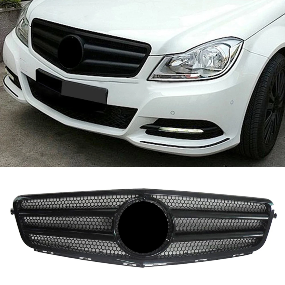 Передняя решетка автомобиля AMG-Стиль бампер ABS для Mercedes Benz W204 C-CLASS C63 C250 C300 C200 C350