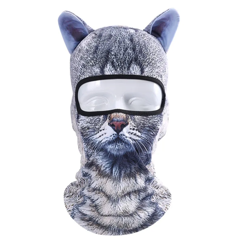

3D Airsoft Mask Animal Ear Balaclava Outdoor Full Face Mask Dustproof Motorcycle Hat Cycling Sun Protection Party Halloween Mask