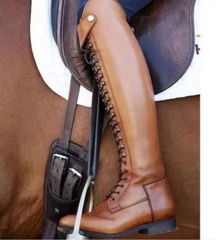 Женские мотоциклетные сапоги до колена на шнуровке; Matin; женская обувь на каблуке; chaussure; гладиаторы; zapatos mujer; sapato booties; TA0080