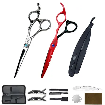 

6'' 440C Professional Human Hair Scissors Hairdressing Cutting Shears Thinning Scissors Personalized Hairdressing Tools