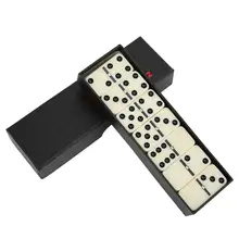 28pcs Dominoes Board Game with Transparent Box Package Intellectual Table Game Parent-child Interactive Toys for Kids Adult Gift