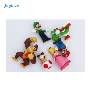 

JOYLOVE 6 pcs/set 6-8cm Dinosaur Figure Toy for Super Mario Luigi Decoration Conjunto C 6 Bonecos for Mario Bros
