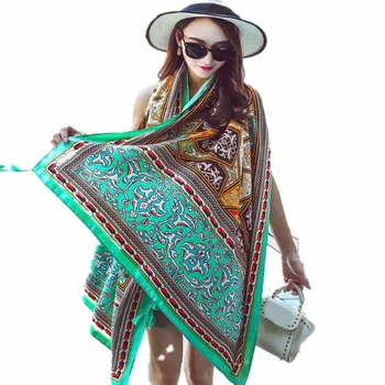 

Bohemia Ethnic Style Scarf With Tassel Large Scarf Seaside Holiday Sunscreen Beach Towel