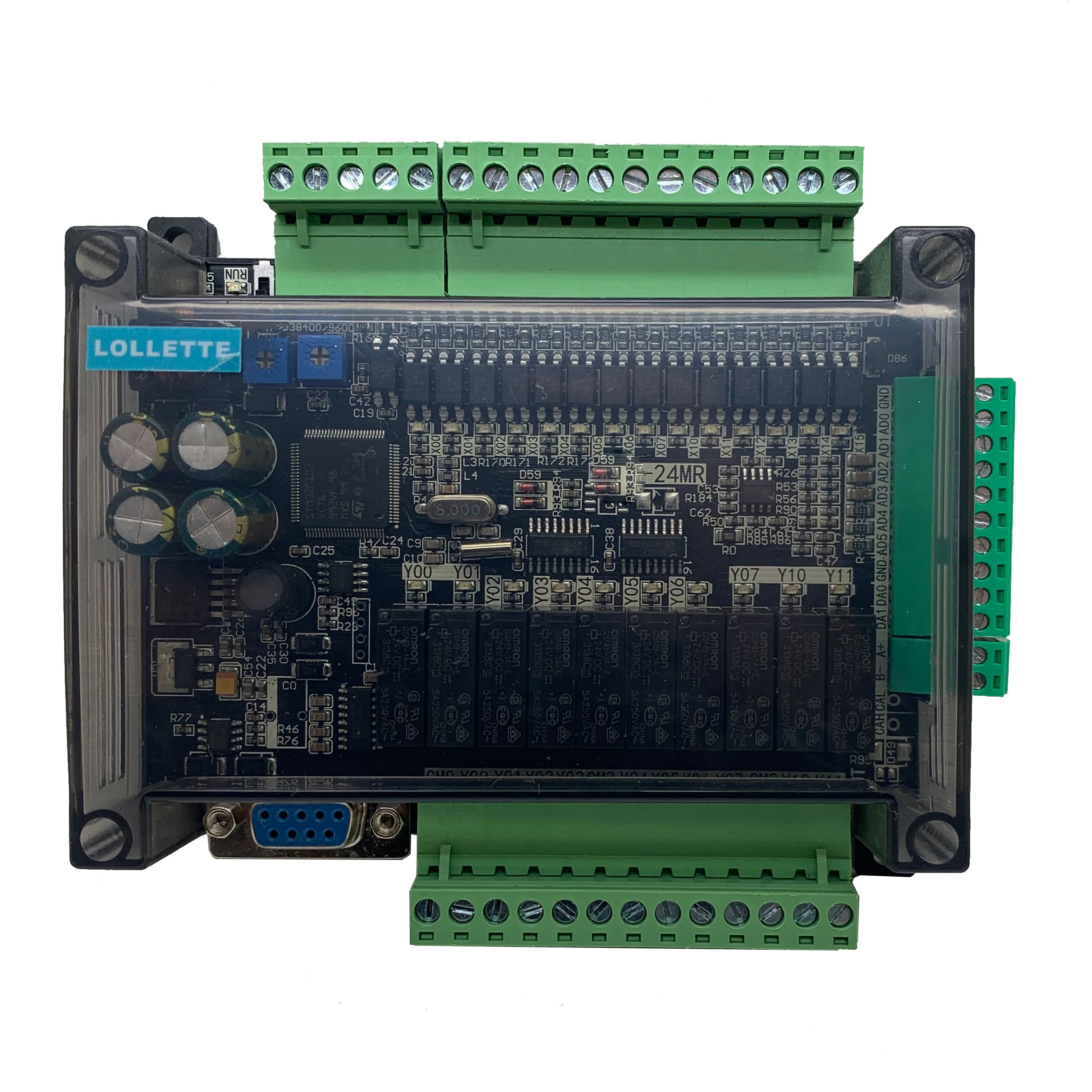 Le3u Fx3u 24mr 6ad 2da Rs485 Rtc (real Time Clock) 14 Input 10 Relay ...