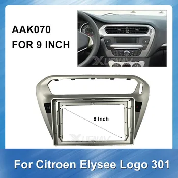

9 Inch 2din Car Fascia For Citroen SLYSEE 2014-2018 Panel Dash Mount Installation Double Din DVD Frame For PEUGEOT 301 2014-2018