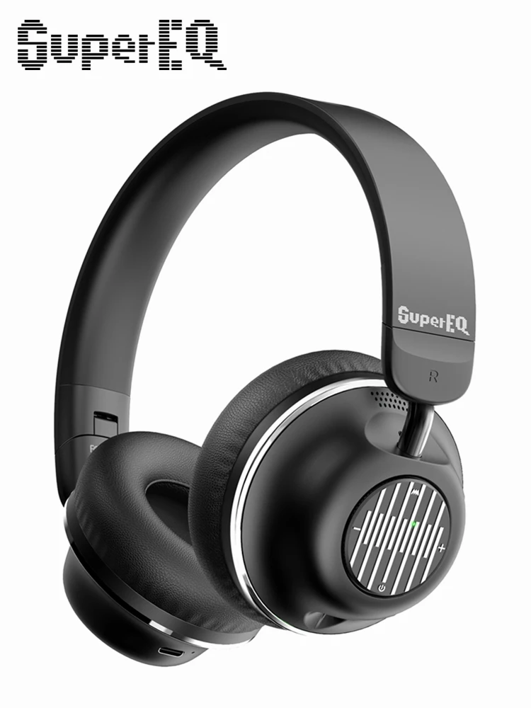 SuperEQ S2 ANC Wireless Headphones 5 0 Bluetooth Headset Wired Foldable HiFi Earphone with CVC8 0 Noise Reduction Mic for Phone