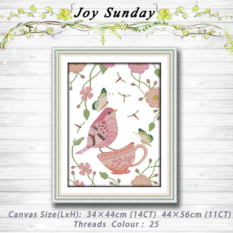 

flowers birds painting dmc 14CT 11CT counted cross stitch kits embroidery set Needlework Set chinese cross stitch Home decor