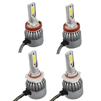 

9005 + H11 LED Headlight Bulbs For 2008-2017 GMC Sierra Silverado 1500 2500 3500