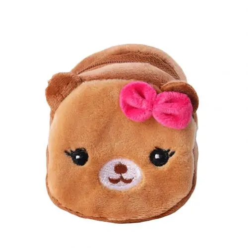 Милый плюшевый маленький кошелек на молнии с изображением панды, кошелек для денег, подарок на день рождения, маленькая сумка для мелочи, подарок для детей, новинка - Цвет: Bowtie Dog