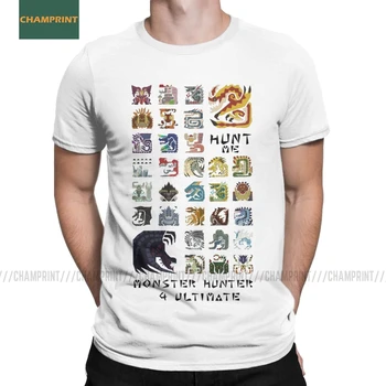

Monster Hunter World Hunt Me T Shirts for Men Cotton Humor T-Shirts Rathian Dragon Hunting MHW Game Tees Short Sleeve Clothing