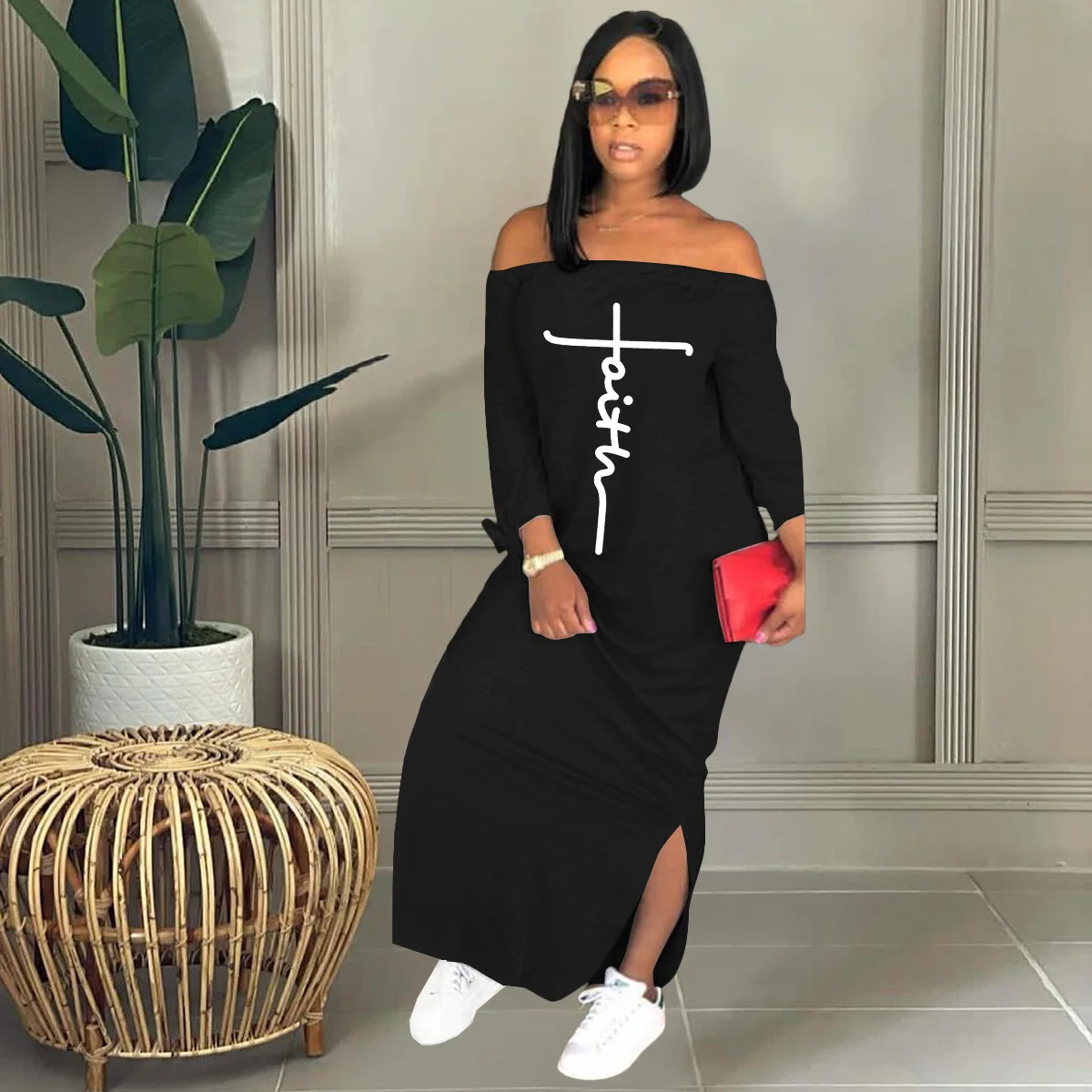 PING ZHAO Women Long Dress Autumn Long 