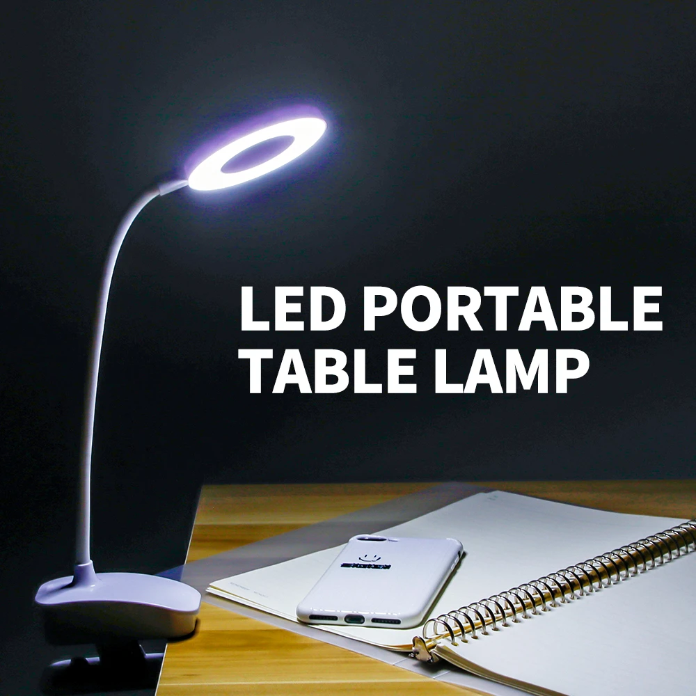 

3 Colors Study Light LED Desk Lamp USB book Lights LED Touch Dimmable Table Ampoule 5V Night Lampy 1200mAh Rechargeable Battery