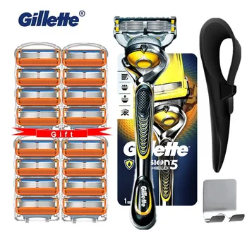 

Gillette Fusion 5 Proshield Straight Razor Men Manual Shaver Razors Machine for Shaving Blade Cassettes Rubber Sleeve and Hook