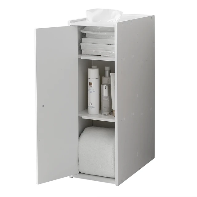 Giantex High Storage Bathroom Cabinet, Freestanding Slim Organizer