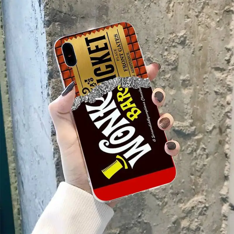 TOPLBPCS Wonka Bar с золотым билетом Alpen золотой шоколадный чехол для телефона iPhone 8 7 6 6S Plus