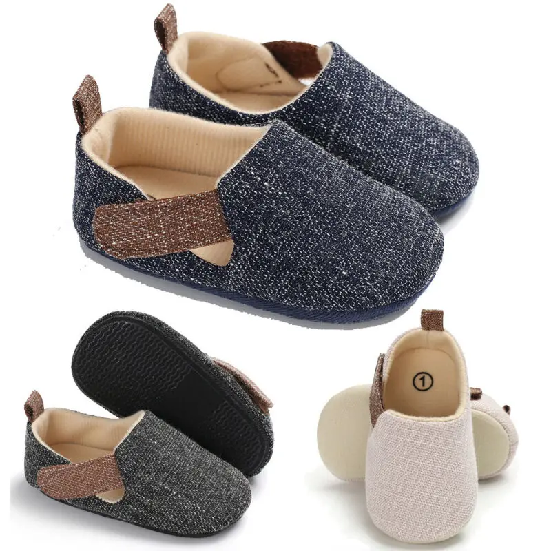 Autumn Winter Infant Toddler Baby Boy Crib Shoes Soft Sole Sneaker 0-18 Months