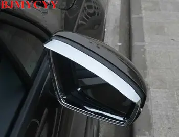 

BJMYCYY 2PCS/SET Auto rearview mirror rain eyebrow ABS decorative box For Volkswagen Tiguan 2017 Tiguan L