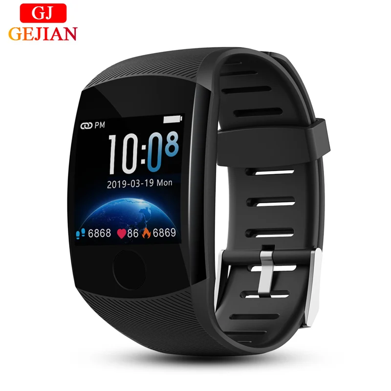 GEJIAN Smart Watch Waterproof Fitness Bracelet Big Touch Screen OLED Message Heart Rate Time Activity Tracker sport watch | Электроника
