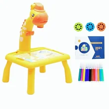 Mini projecteur pour enfants, table à dessin artistique, planche, petit bureau, outils éducatifs, bureau d'artisanat