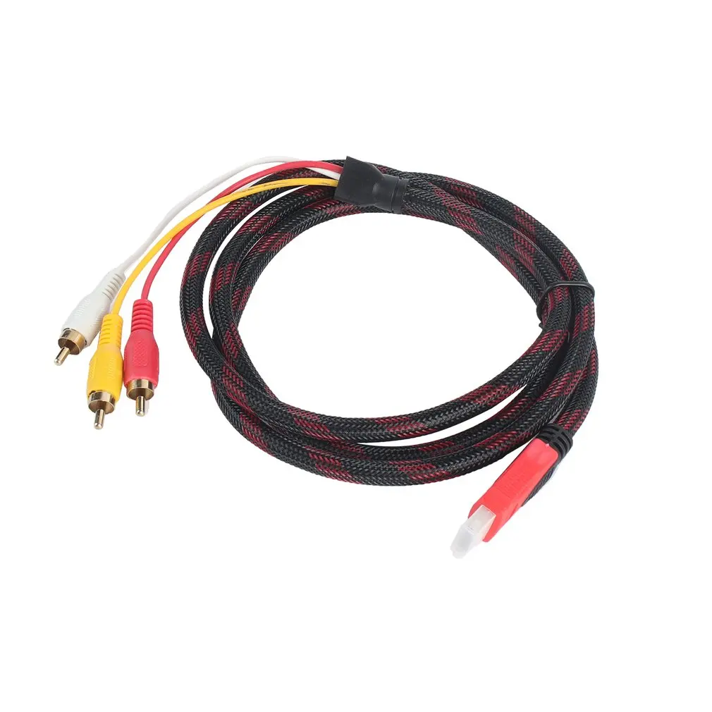 1 5 м HDMI-папа на 3 RCA (красный + желтый белый) Видео Аудио AV кабель адаптер для
