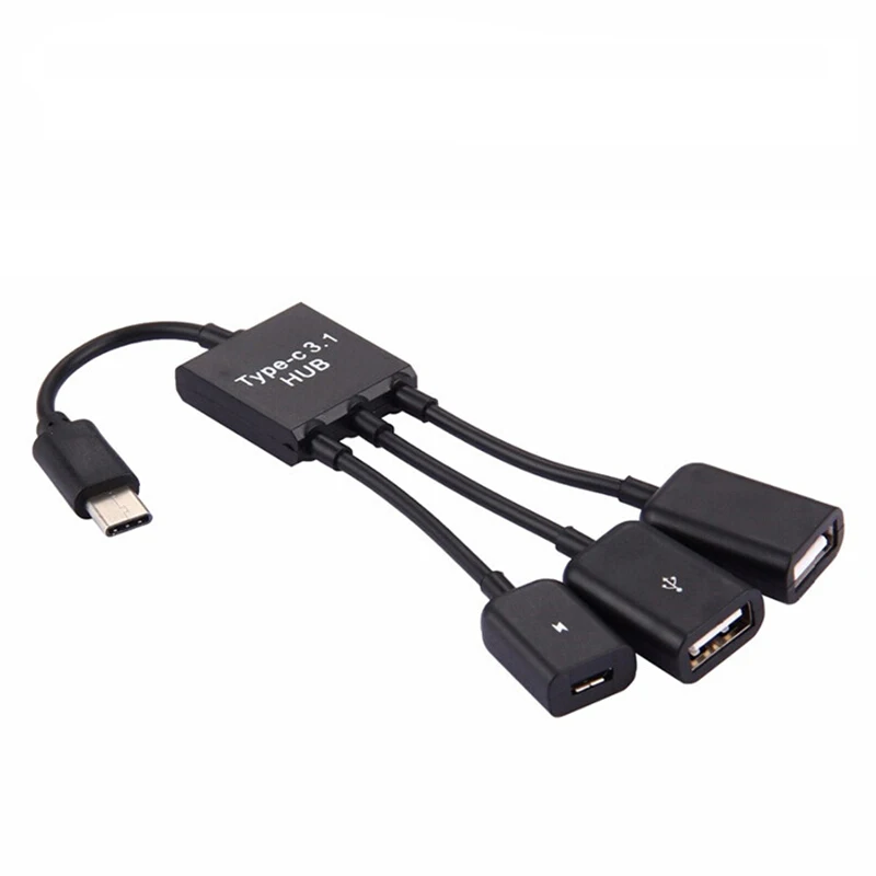 OTG 3 Port Type-C USB3.0 Power Charging Hub Cable Spliter Connector Adapter For Smartphone Computer Tablet PC Data Wire | Мобильные