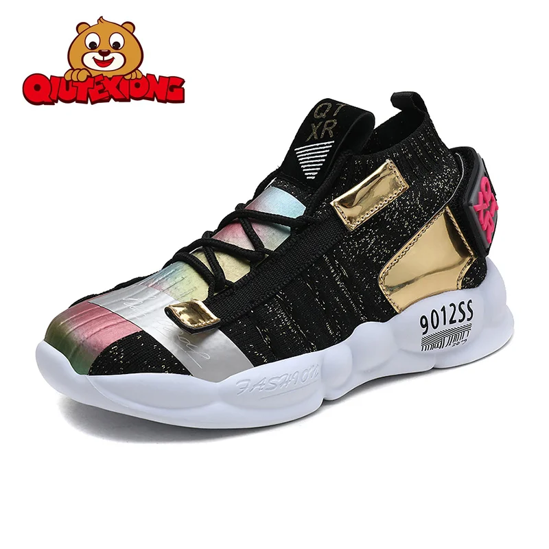 

New Autumn Winter Kids Shoes Soft Non-slip Light Girls Sneakers Fashion Casual Lace-up Children Shoes Big Size 28-40