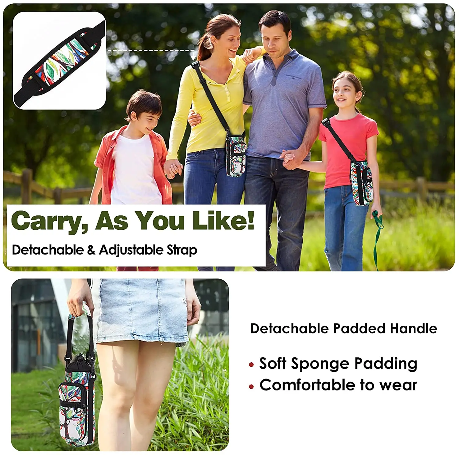 Wasserflaschenträger-Halter-Tasche, universelle Wasserflaschentasche, hohe Kapazität, Sport-Wasserflaschentasche, Outdoor-Reisen, Camping_voghion.com