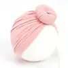 2019 Baby Accessories For Newborn Toddler Kids Baby Girl Boy Turban Cotton Beanie Hat Winter Cap Knot Solid Soft Hospital Caps 5