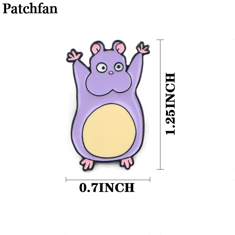 Patchfan мультяшная мышь самодельные Броши мужские и женские Прайд цинк эмаль шпильки медаль для рубашки рюкзак одежда сумка Украшение значок A2268