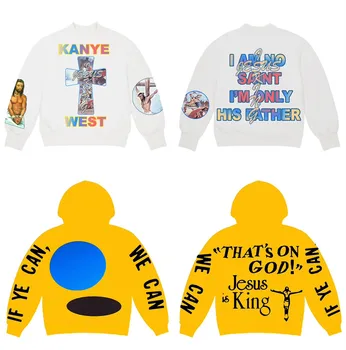 

Jesus Is King Kanye West Sunday Service Holy Spirit Hoodie Men Women 3D Digital Printing Jesus Is King Sweatshirts Pullover