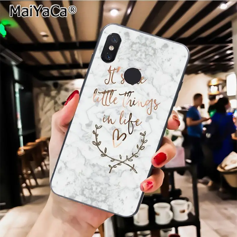 MaiYaCa Art белый черный розовый мраморный принт ананас PhoneCase для Xiaomi Redmi8 4X 6A 5A 7ARedmi5 5Plus Note4 5 7 A1 A2Lite