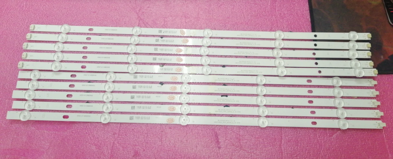 10 шт. светодиодный Подсветка полосы 10 лампы для L55M5-AZ 5" ТВ MI55T20LB_10X5_MCPCB A B Тип V2 0710 E331251