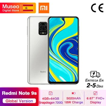 

Global Version Xiaomi Redmi Note 9S 4GB 64GB Snapdragon 720G 48MP AI Quad camera Smartphone Note 9 S 5020mAh