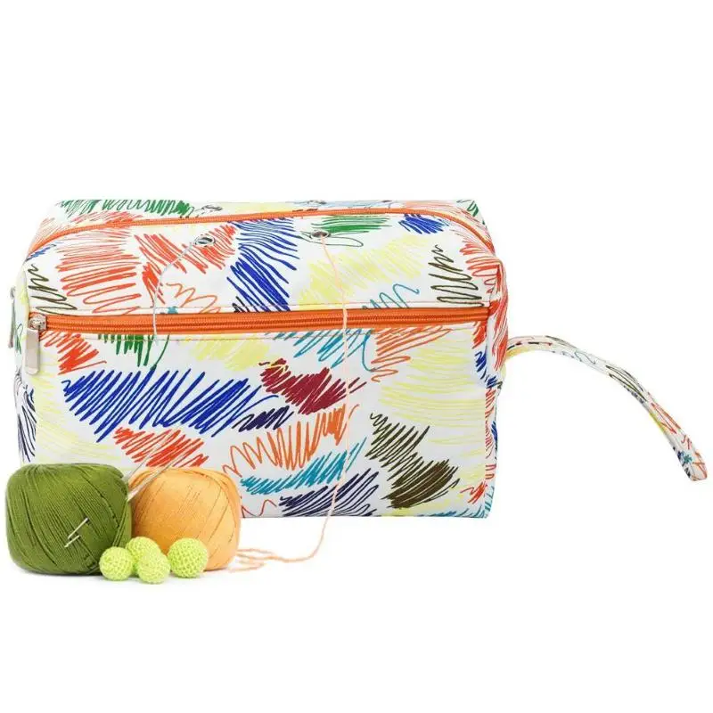Переносная сумка для вязания шерсти крючком сумки для хранения Швейных игл Органайзер - Цвет: 08