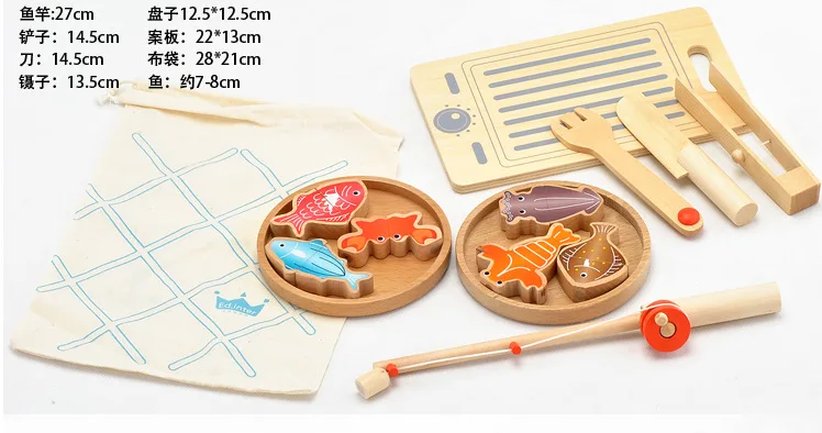 Multi-functional Wooden Children Kitchen Play House Toys Parent And Child Game Slicer Set