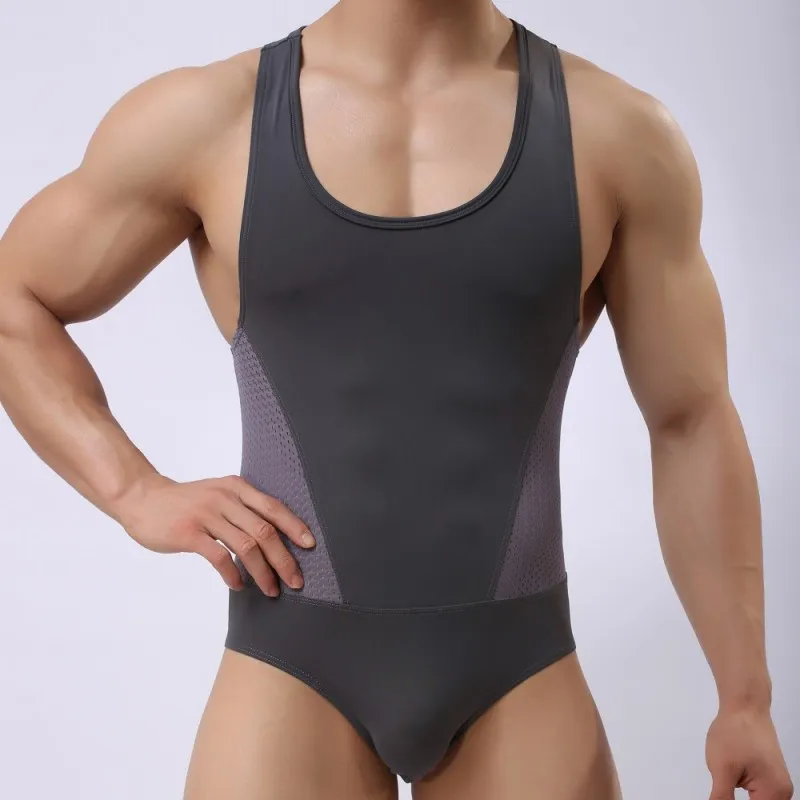 Men Underwear Sportswear Shapers Sexy BodySuit Tight Suit  Garment Singlet Corset High Elasticity Body shaper