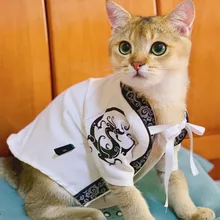 Британский короткошерстный Кот одежда летняя одежда для собак Чихуахуа щенок йоркширского терьера Пудель Бишон Шнауцер корги одежда