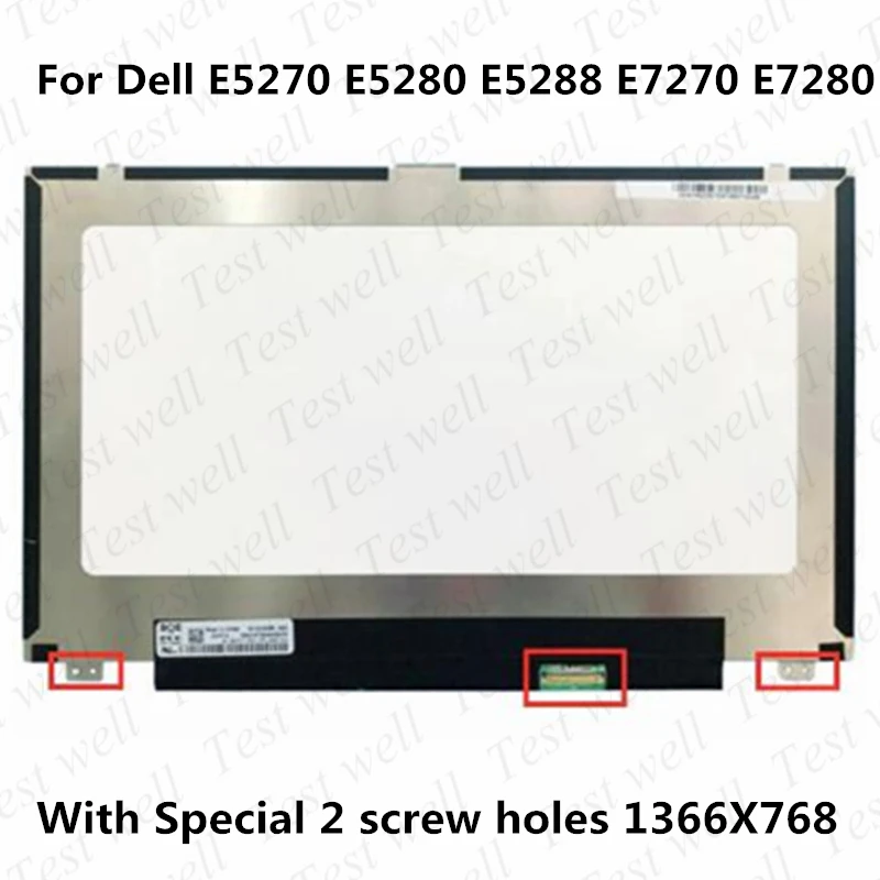 

Светодиодный экран для ноутбука 12,5 дюйма, модель M125NWR1 B125XTN01.0, для Dell Latitude 7280 5288 5280 30PIN, только 2 отверстия для винтов