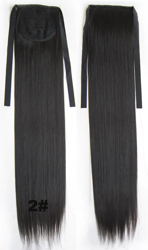 Similler, женские длинные прямые накладные волосы, накладные волосы на заколках - Color: 2