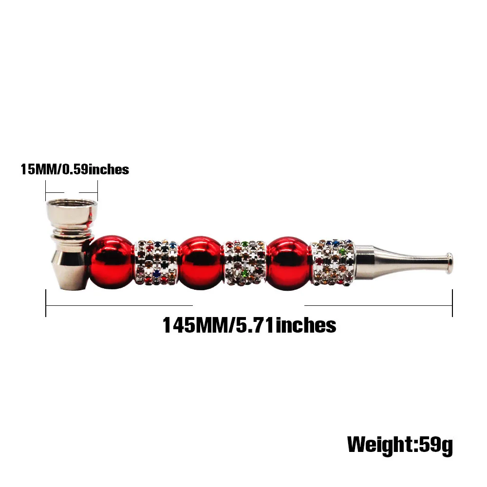 Metal Smoking Pipe Tobacco Pipe mini Smoking Accessories Aluminium Alloy Cigarette Holder Men's Gift