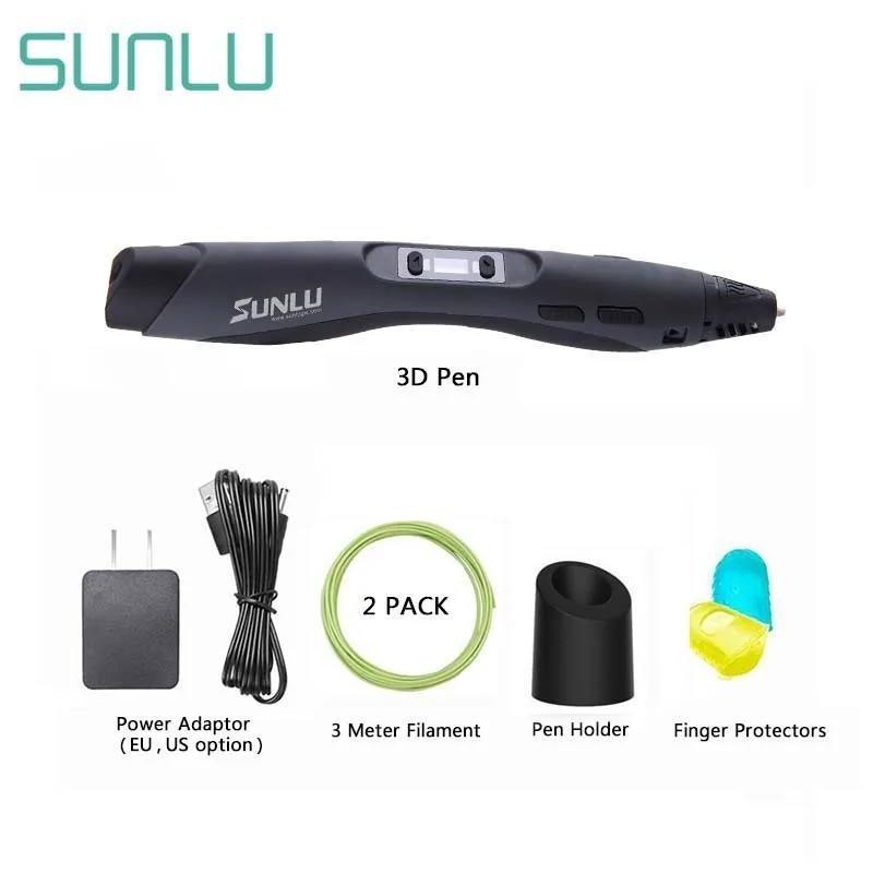 Sunlu Sl300 3d Impressão Caneta Suporte Pla Abs Filamento 1.75 mm Presentes para Artesanato Criativo e Como Presentes Rápido - Imagem 2