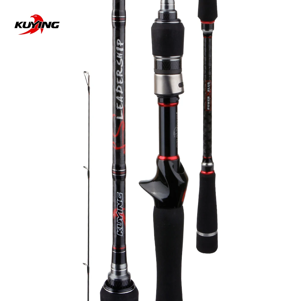 KUYING Leadership 2.16m 2.28m 2.4m 2.58m 2.7m Spinning Casting Lure Fishing Rod Pole Carbon Cane FUJI Medium Fast Universal