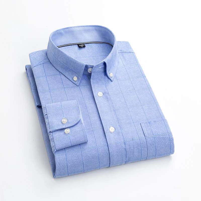 Новинка, осенняя мужская рубашка, приталенная, 60% хлопок, одноцветная, мужская рубашка, обычная, длинный рукав, мужская, деловая, Повседневная рубашка - Цвет: 1926-22