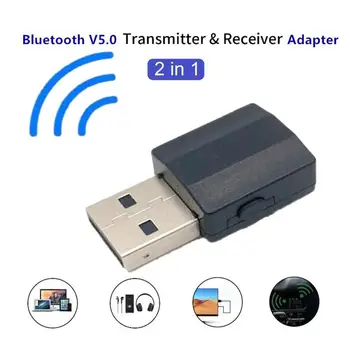 

mini Wireless Audio Bluetooth 5.0 Receiver Transmitter Bluetooth Computer Dongle 3.5mm Jack USB Music Adapter for TV PC Car Kit