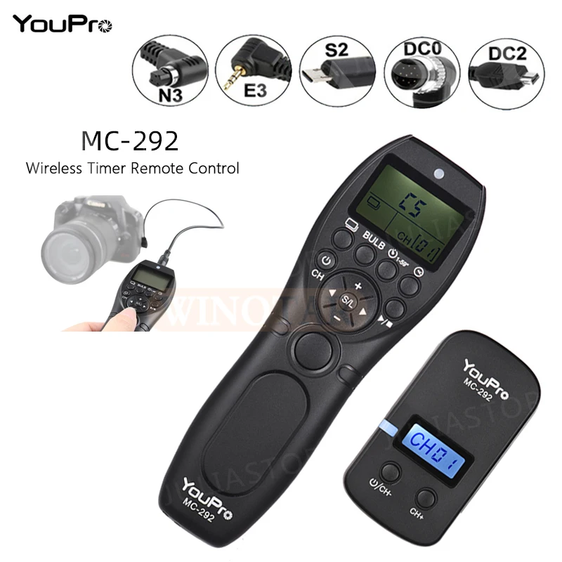 YouPro MC-292 DC0/DC2/N3/S2/E3 2 4G беспроводной пульт дистанционного управления ЖК-Таймер