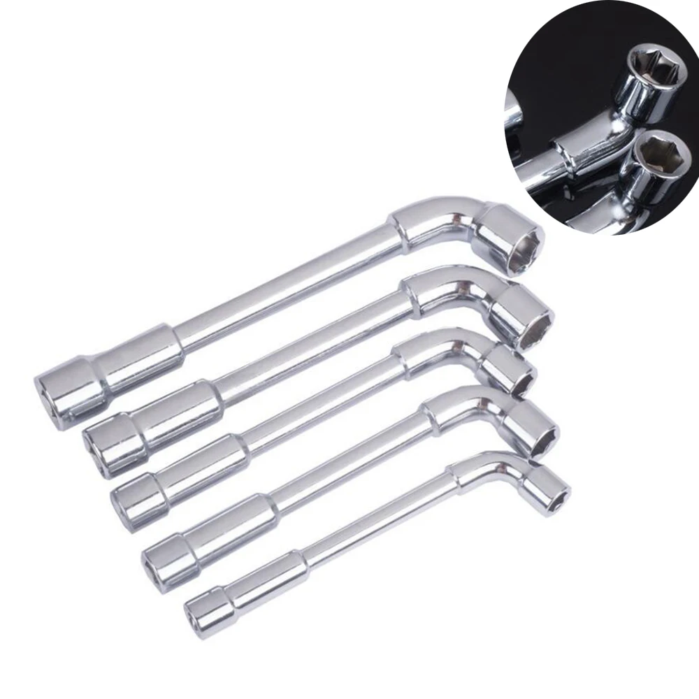 

7/8/10mm L Type Pipe Perforation Elbow Wrench Outer Hexagon Sleeve Wrench Socket Double Head Wrench for Remove Fix Screw