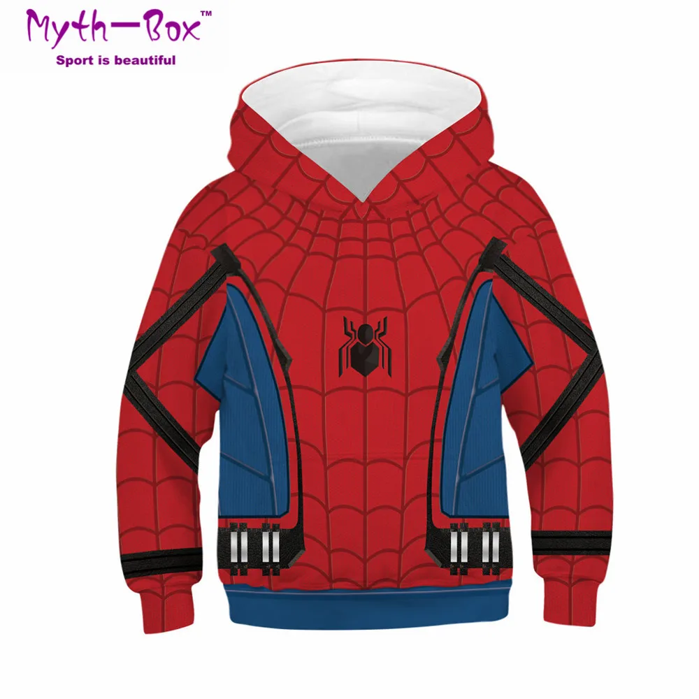 Autumn Winter Children's Hoodies Superhero's Print Coat Kids Sweatshirt Junior Child Teen Hoody Tops 5-14y Boy's Hooded Sweater