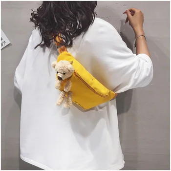 

Fashion Women Chest Bags Cute Girls Messenger Bag Bear Style Crossbody Bags For Women Shoulder Bag 2020 Girl Belt Bag Chest Bags